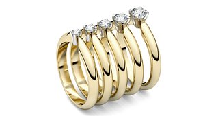 Solitaire rings Collection 3D print model