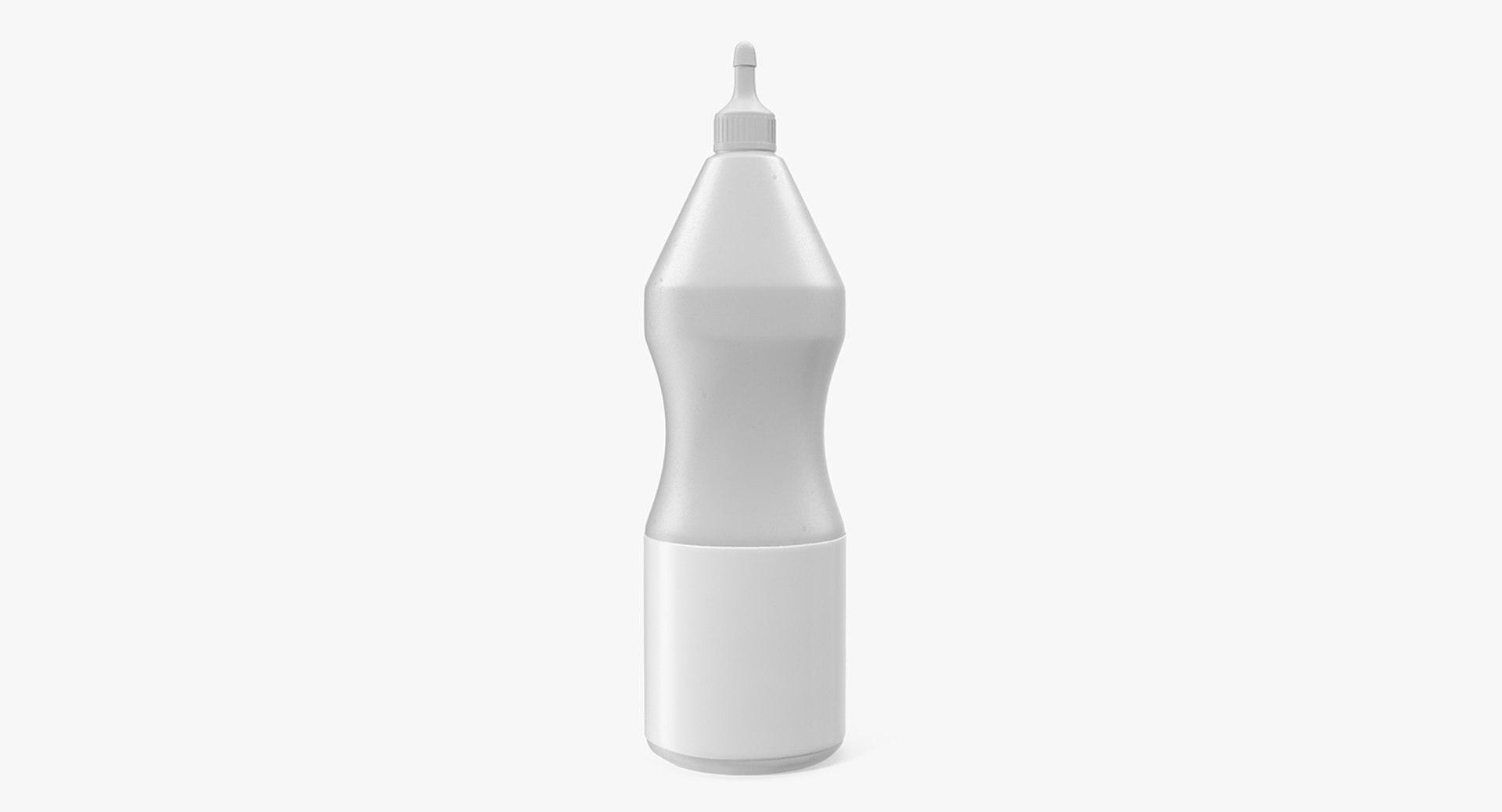 Clear Plastic Squeeze Bottle 3D Model 3D model preview