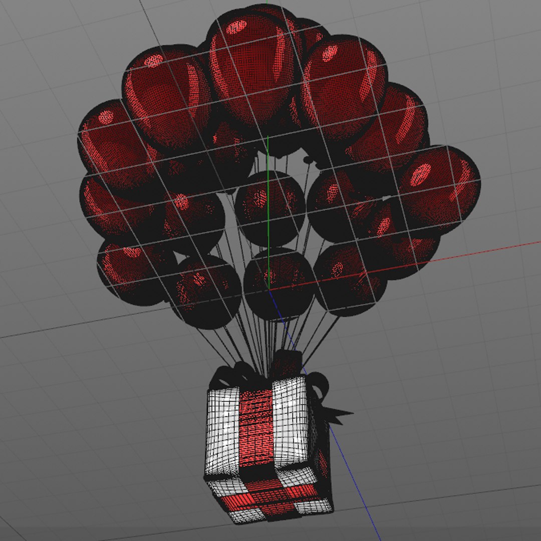 Gift Box Balloons 3D Model - TurboSquid 1270097