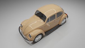 VOLKSWAGEN BEETLE SAND BROWN 3D model
