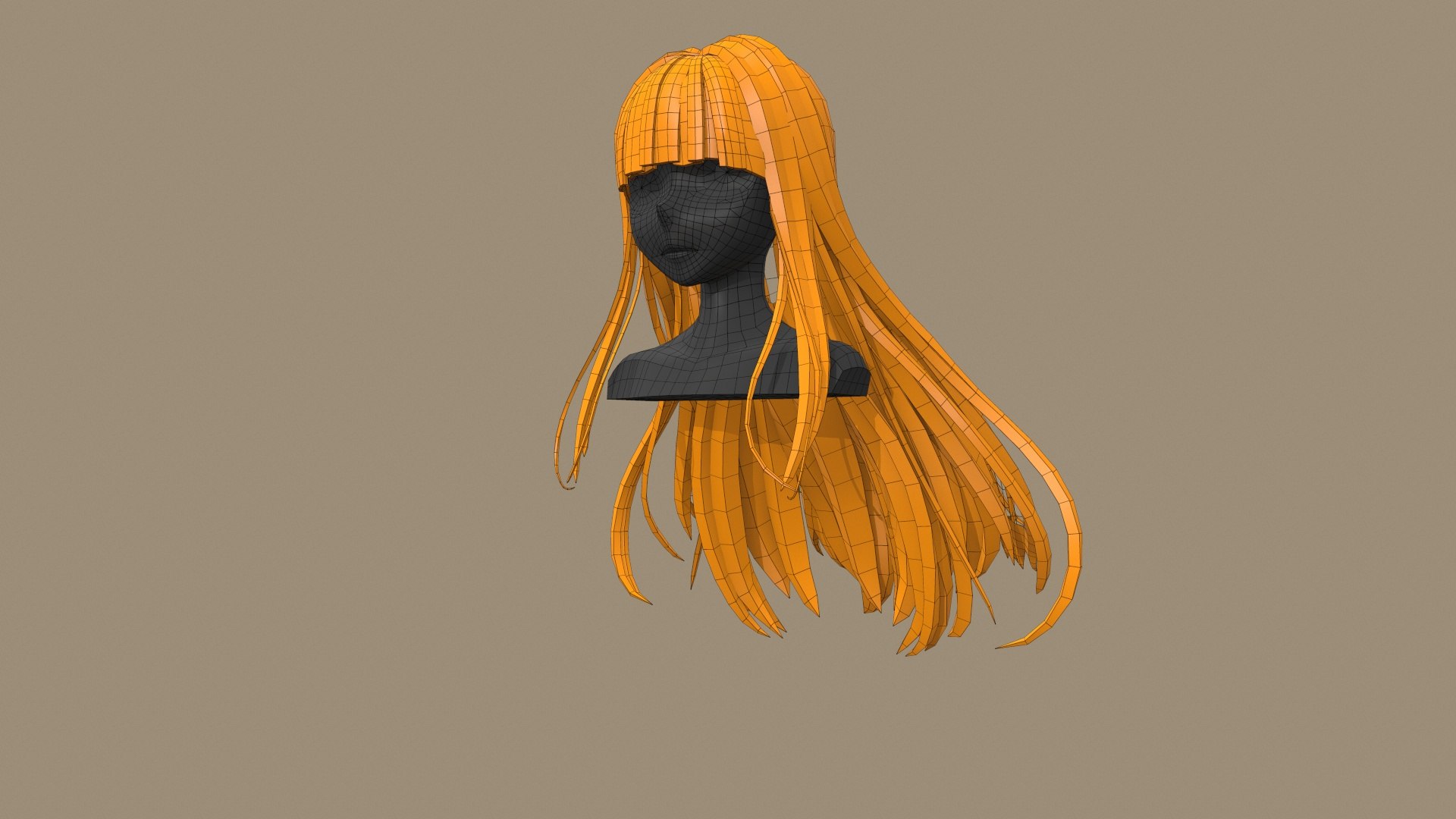 3D girl hair anime - TurboSquid 1464441