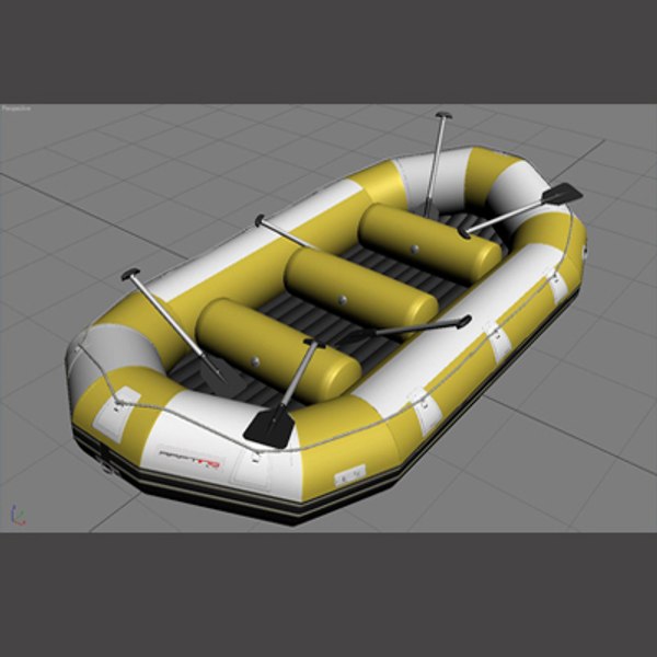 rafting boat 3d model