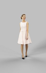 dress sideways walking 3D model