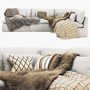 Aria corner sectional sofa  by SIXPENNY 3D model