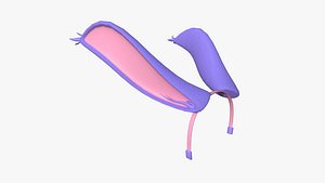 3D Furry Ears Tiara I08 Purple - Headband Character Design