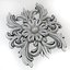 Flower with leaves - silicone or plaster mold for  printer