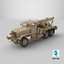 3D Heavy Wrecker Crane Beige Used model