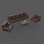 Altes Sofa und Sessel