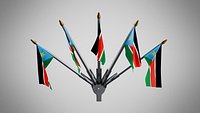 Wall Mount Flags 5 Of South Sudan