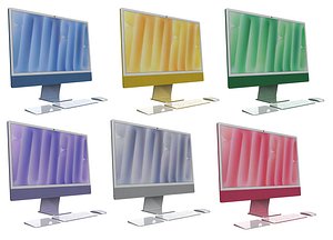 Apple iMac M4 Chip 2024 All Colors 3D model