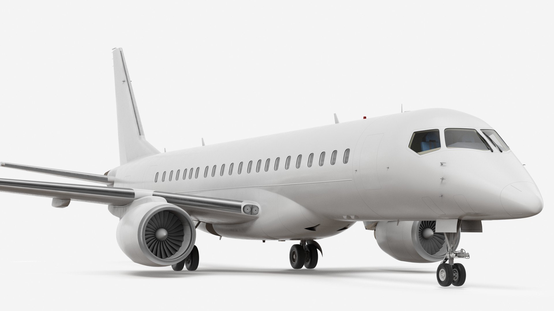 Regional Jet Rigged 3D model preview