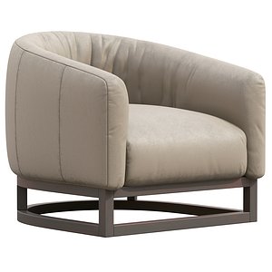 Heston Leather Tub Chair by COCO REPUBLIC 3D