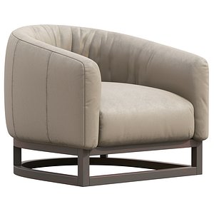 Heston Leather Tub Chair by COCO REPUBLIC