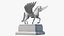 Pegasus Marble Sculpture with Spread Wings