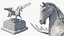 Pegasus Marble Sculpture with Spread Wings