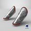 Assassin Battle Bracers with Eagle Engraving Silver