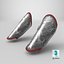Assassin Battle Bracers with Eagle Engraving Silver