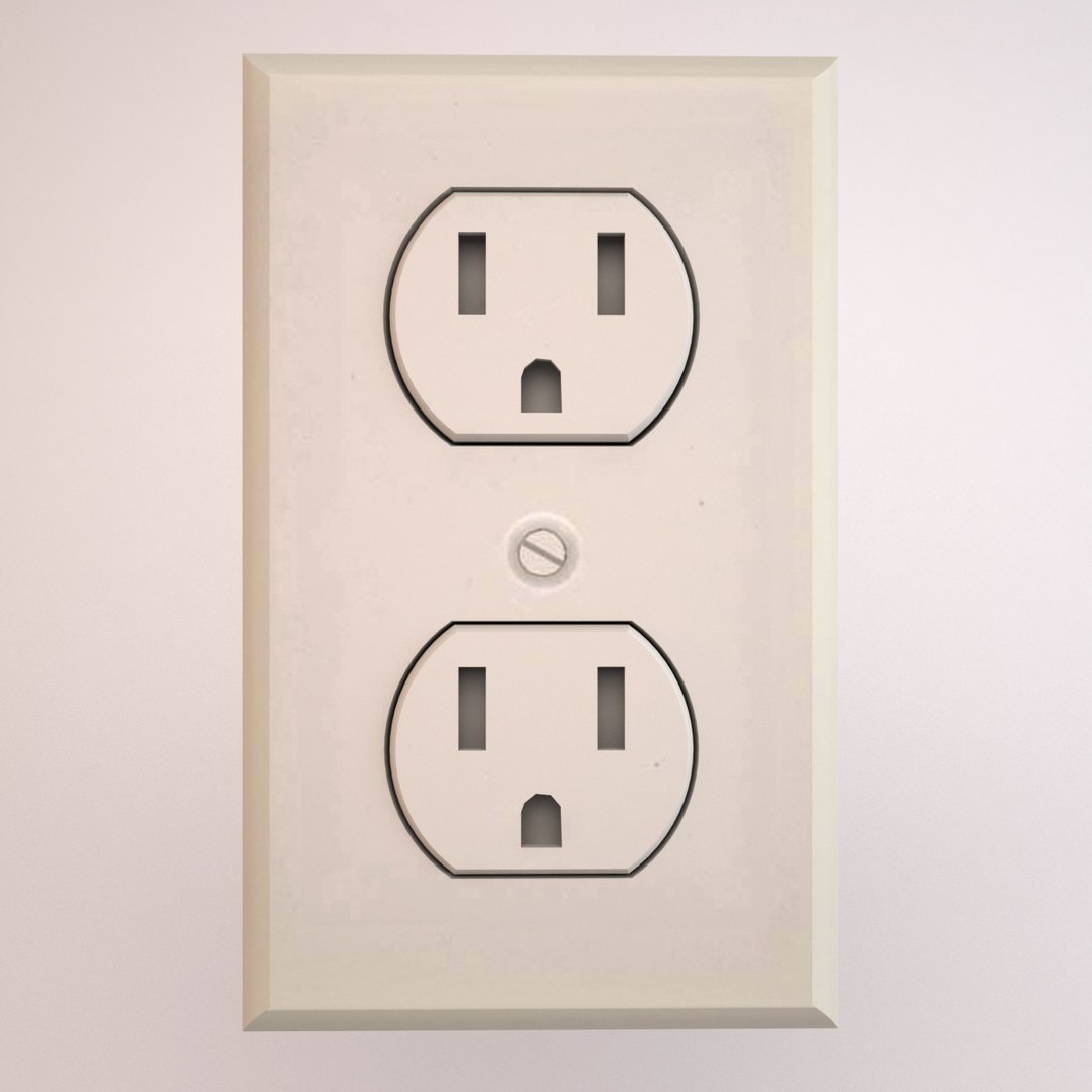 3d model electrical socket