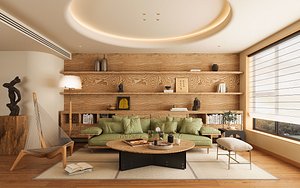 modern living room 3D model