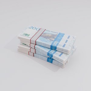 200 Norwegian Krone Currency 3D