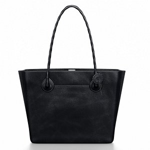 3D model Black Leather Tote Bag