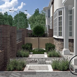 3D model Georgian Style Frontage