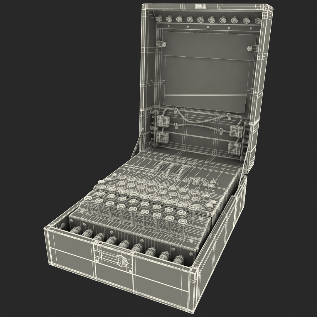 3d encryption machine military model