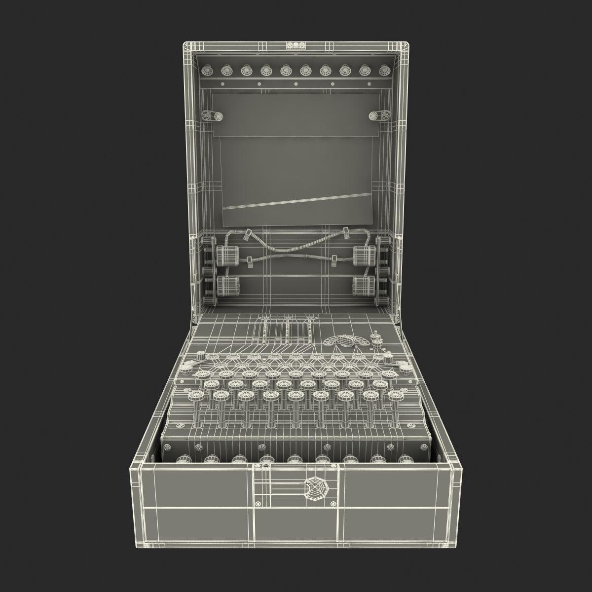 3d encryption machine military model