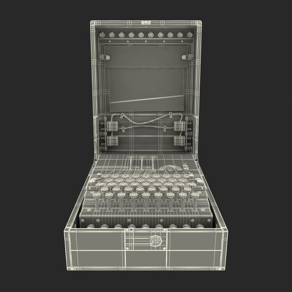3d encryption machine military model