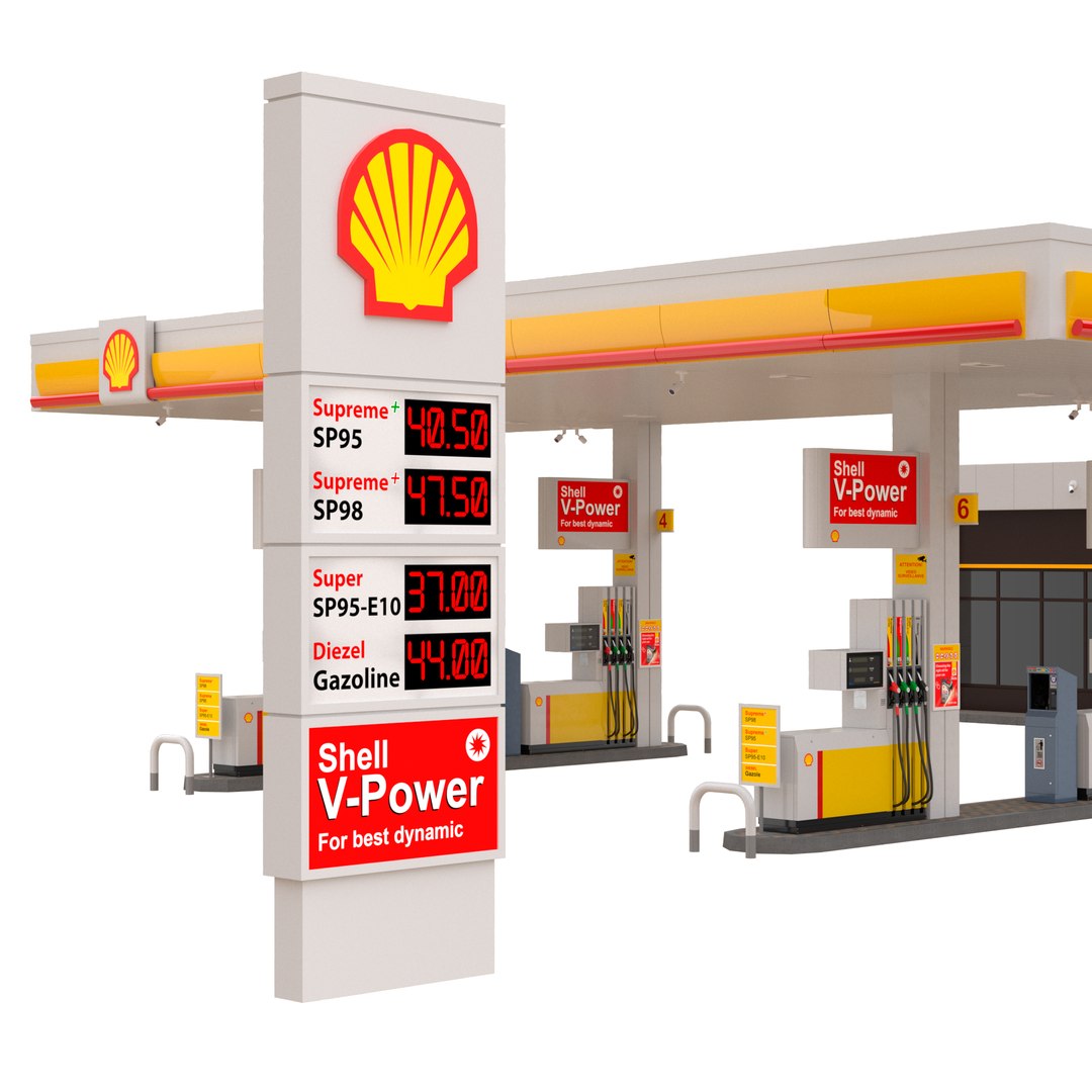 Gas Station Shell 3D Model - TurboSquid 2011965