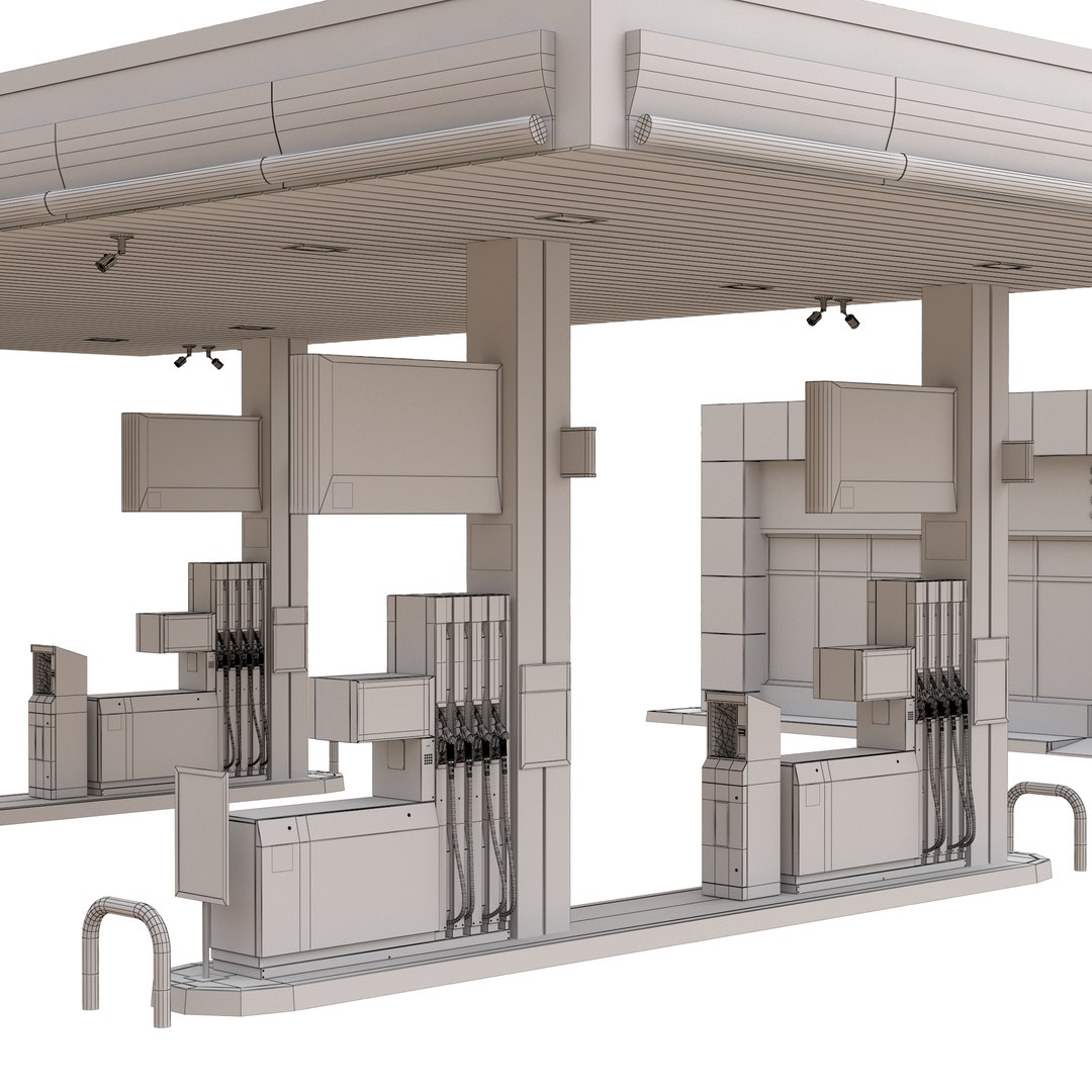 Gas Station Shell 3D Model - TurboSquid 2011965