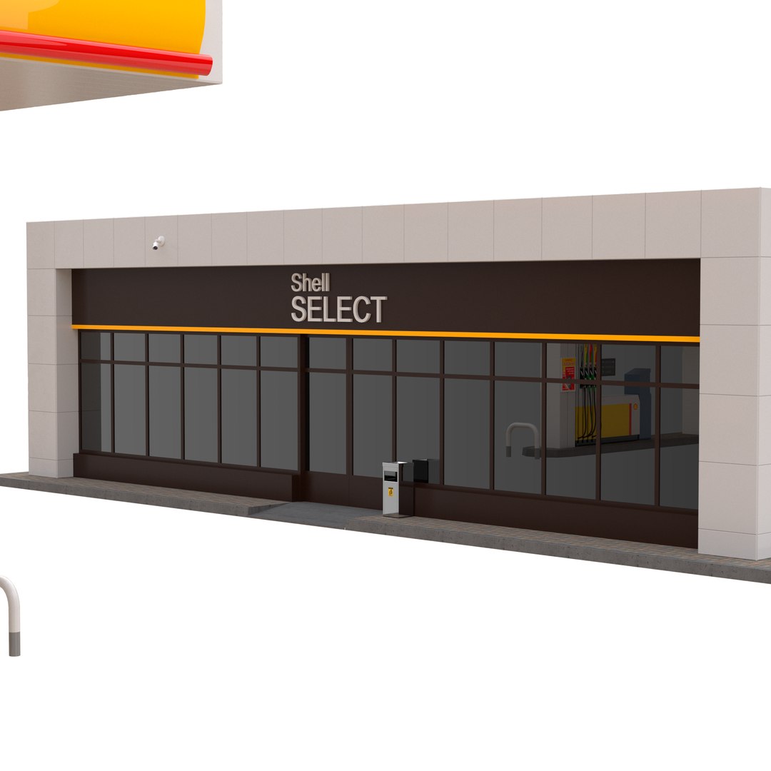 Gas Station Shell 3D Model - TurboSquid 2011965