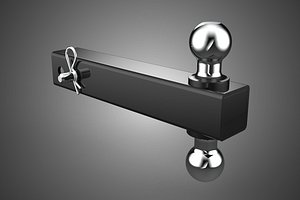 DOUBLE BALL HITCH MOUNT RECEIVER REVERSIBLE DROP TOWING TRAILER