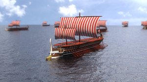 Trireme Greek Warship