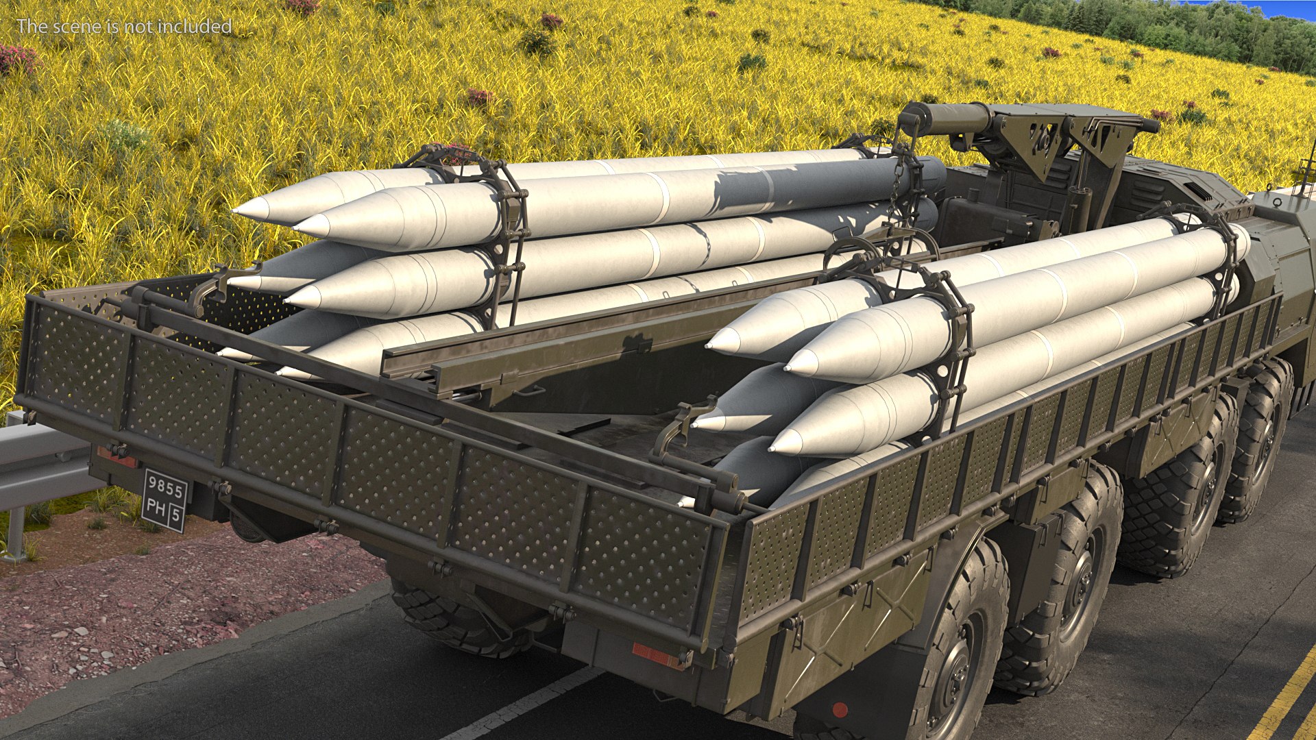 Spare Rockets Containers Crane 3D - TurboSquid 1568523