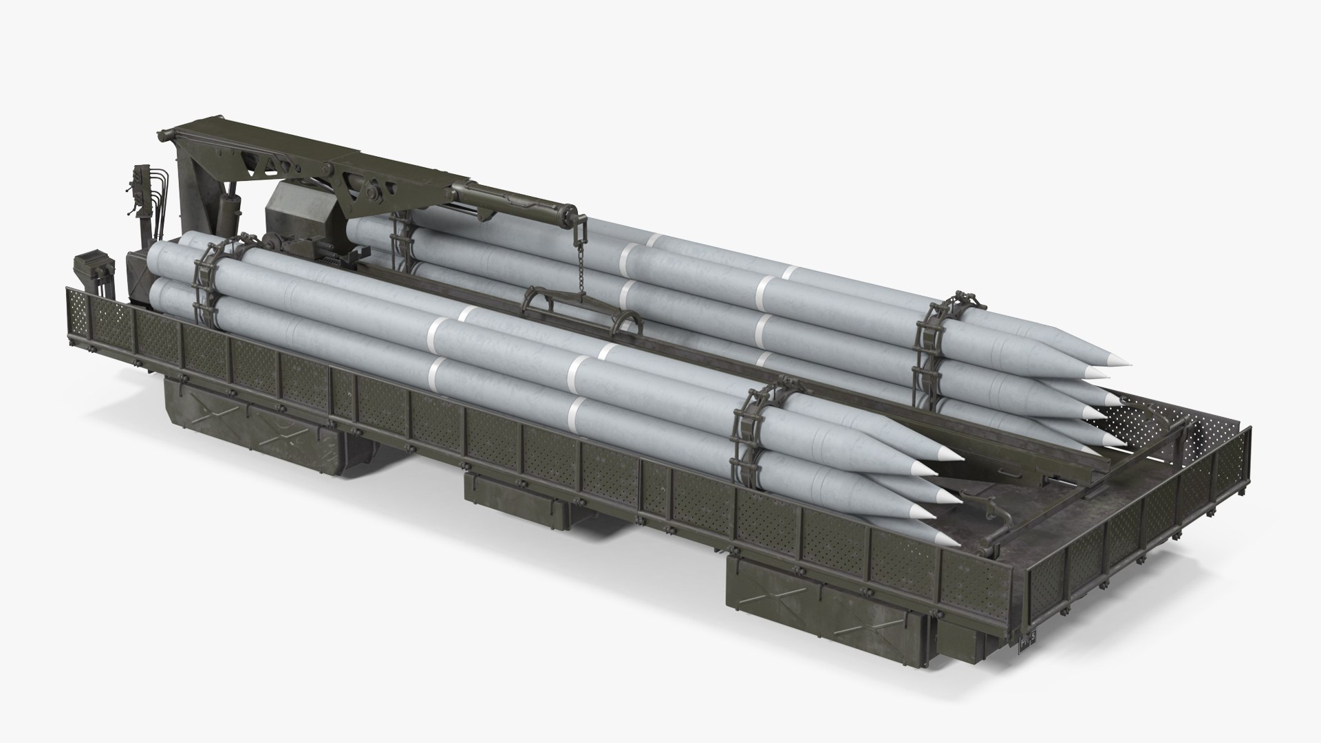 Spare Rockets Containers Crane 3D - TurboSquid 1568523