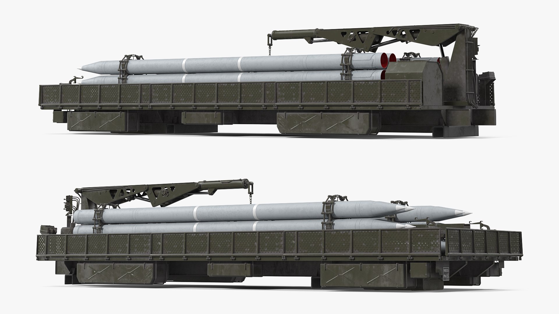 Spare Rockets Containers Crane 3D - TurboSquid 1568523