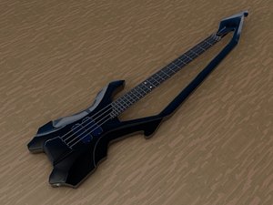 prince c bass guitar 3d model