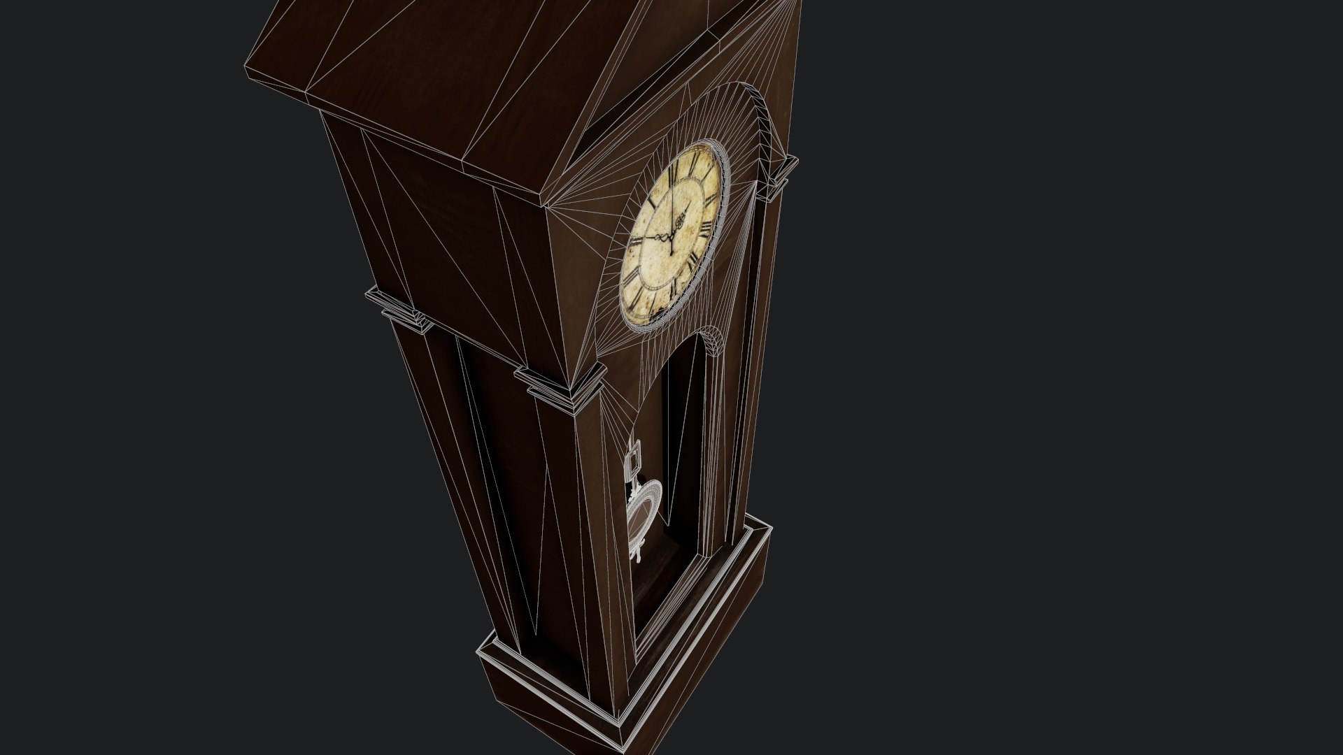 3D Big Wooden Pendulum Clock Model - TurboSquid 1508039