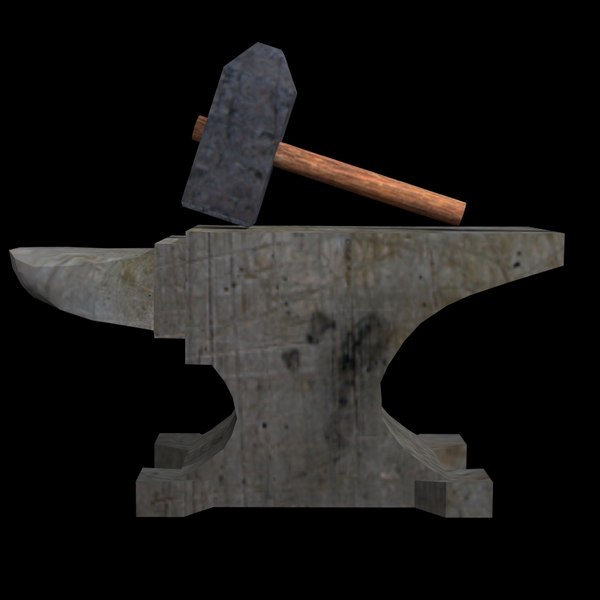 3d hammer anvil