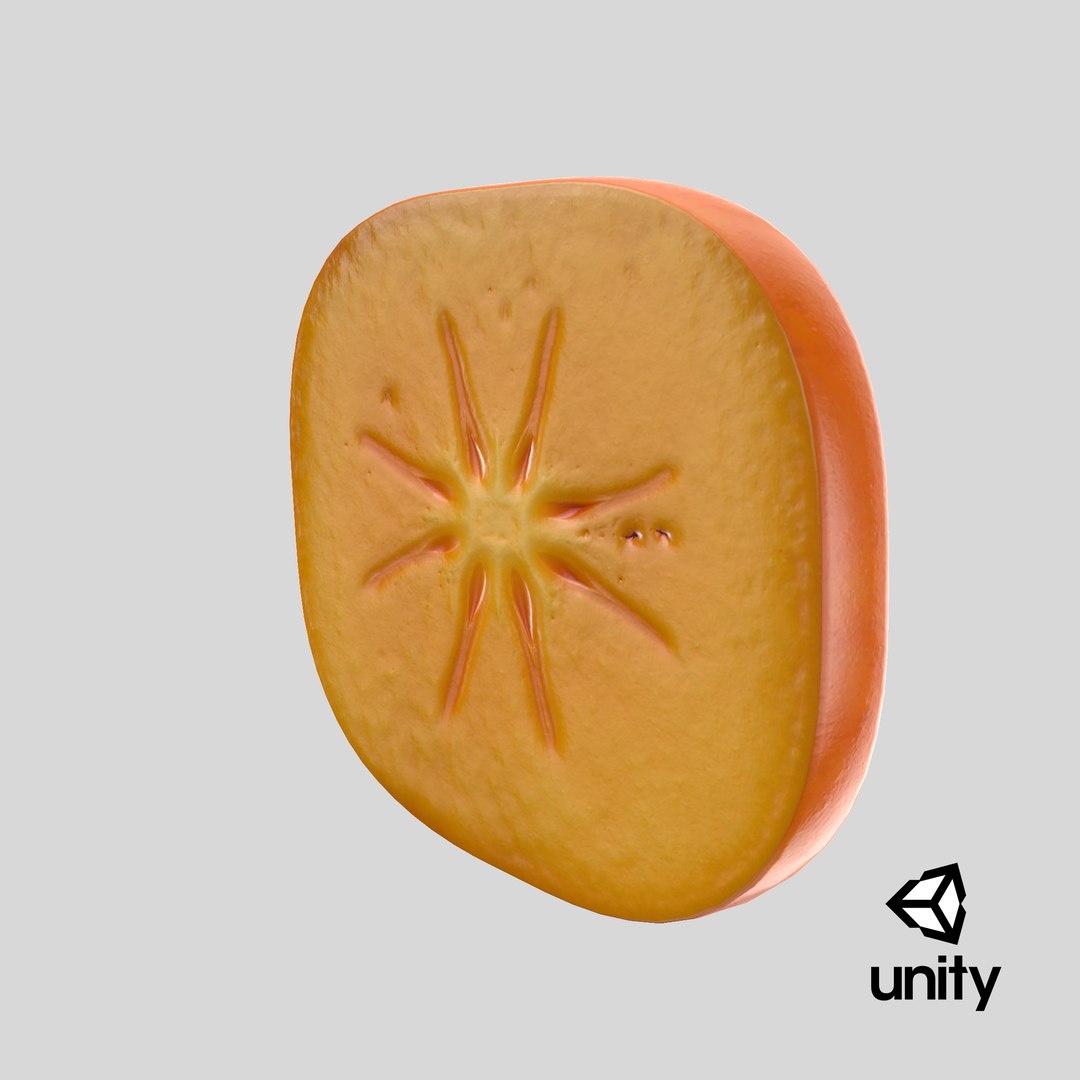 3D Persimmon Round Slice Model - TurboSquid 2114441