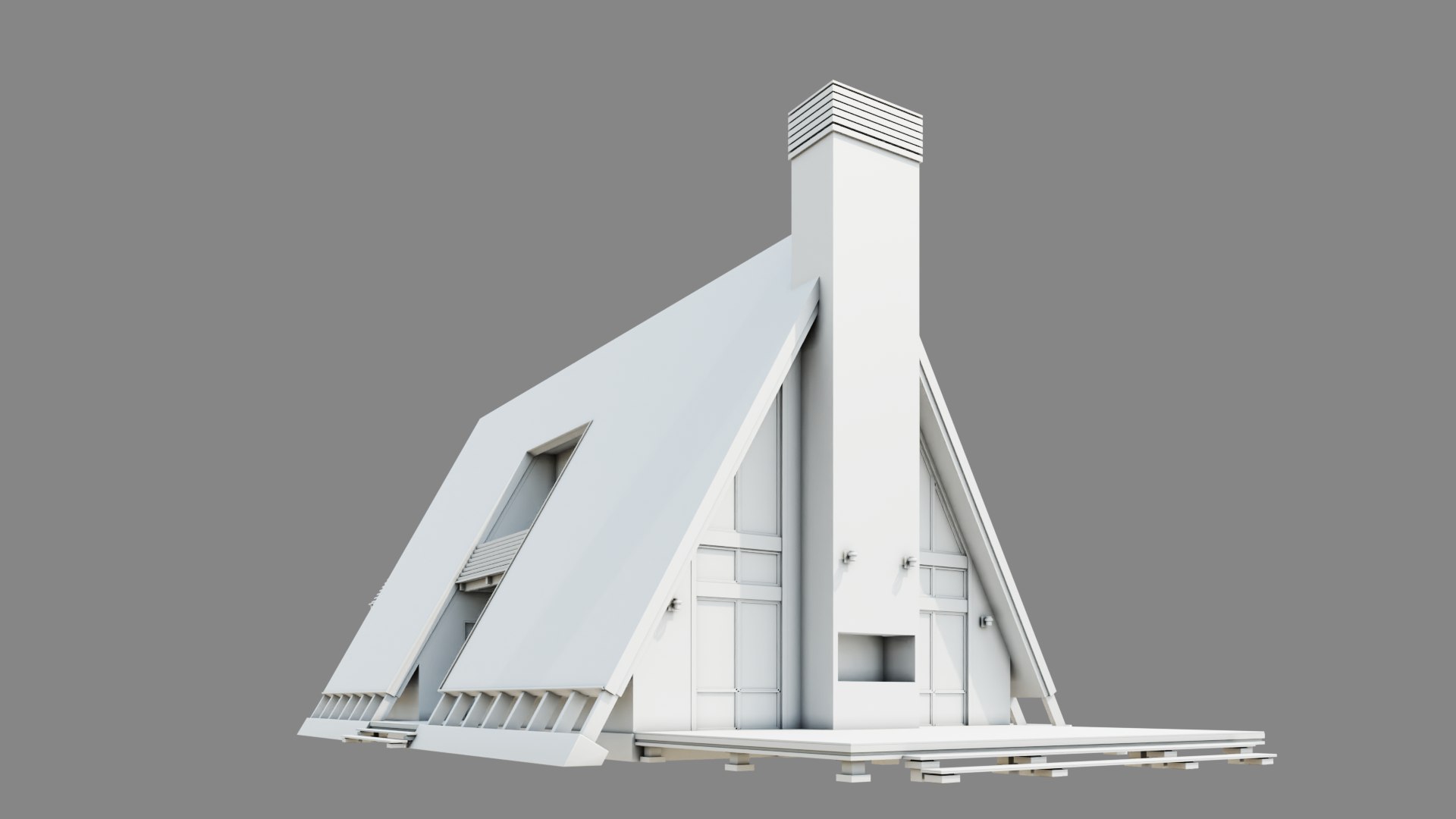 3D Contemporary A-Frame Model - TurboSquid 2028951