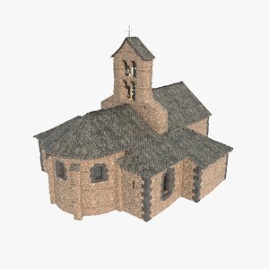 3D Medieval architecture churches cemeteries