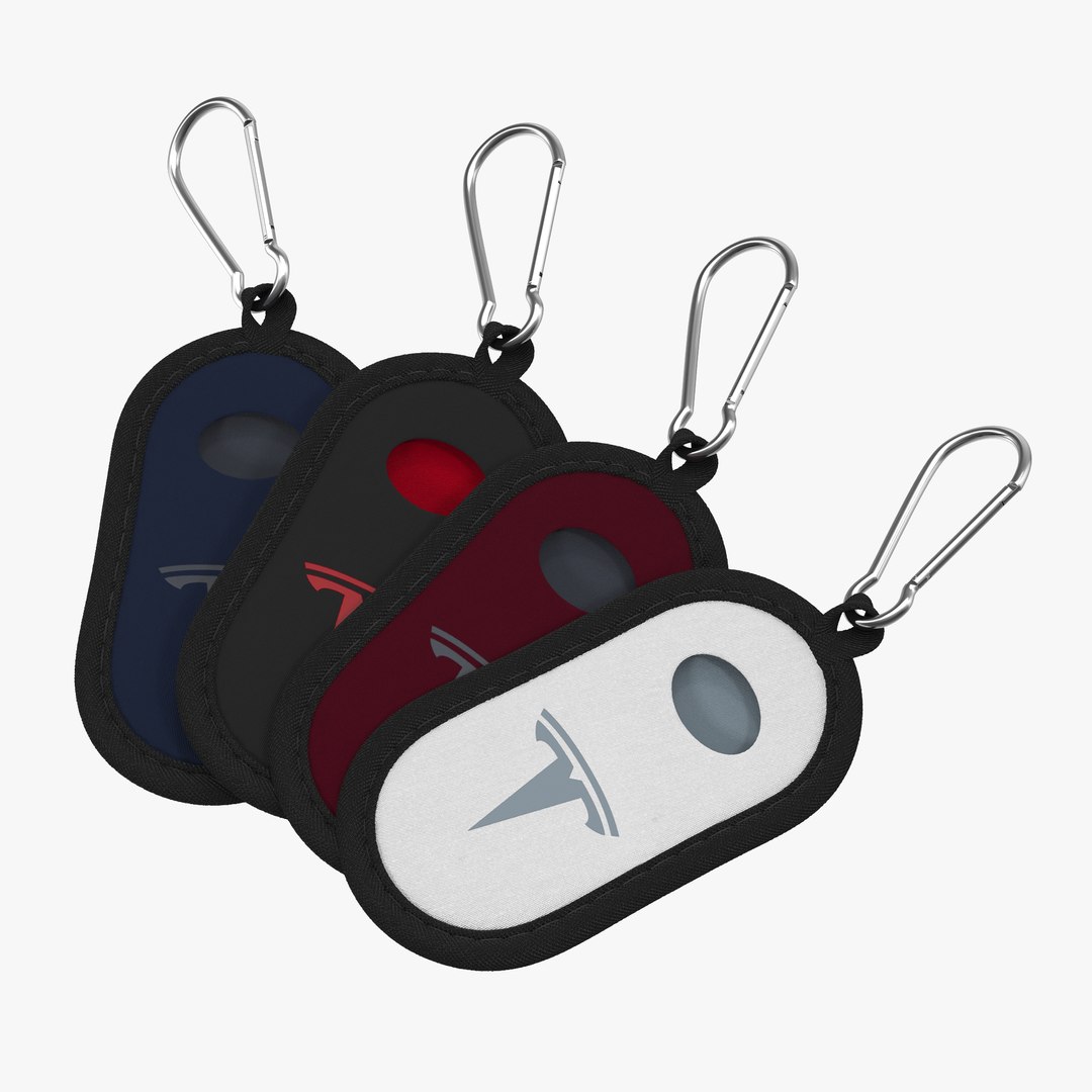 Tesla S Key Fob Covers Collection 3D model preview