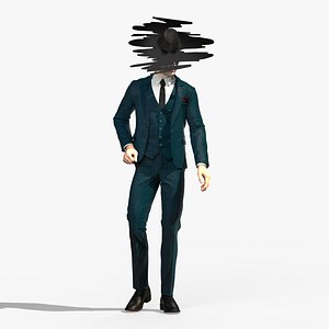 mens suit 3D model