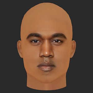 Low Poly Kanye West Head