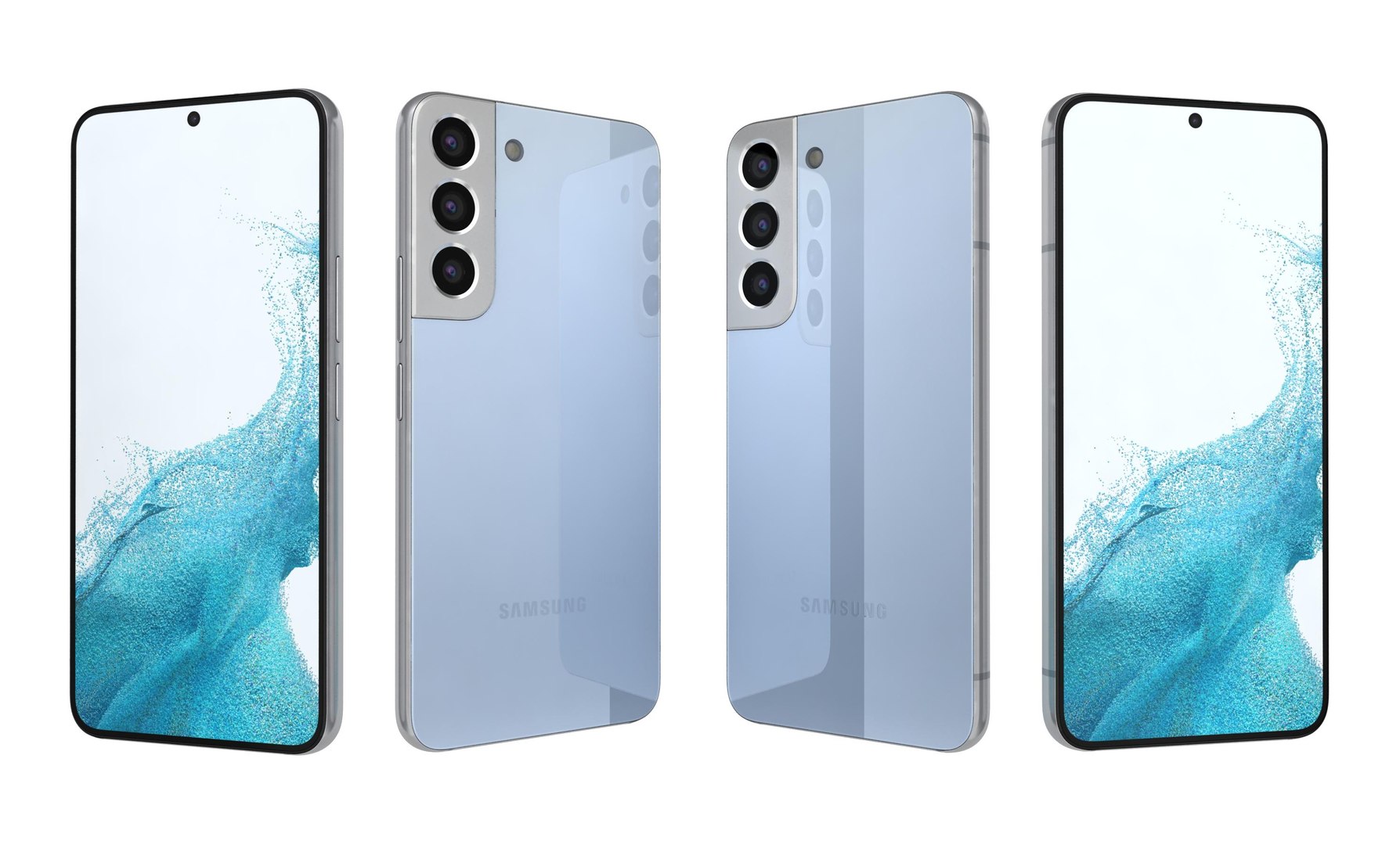 Samsung Galaxy S22 Plus Sky Blue 3D Model - TurboSquid 1879772