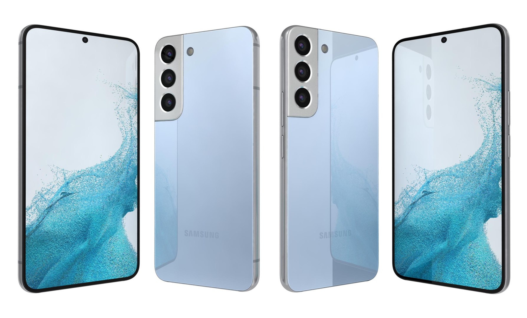 Samsung Galaxy S22 Plus Sky Blue 3D Model - TurboSquid 1879772
