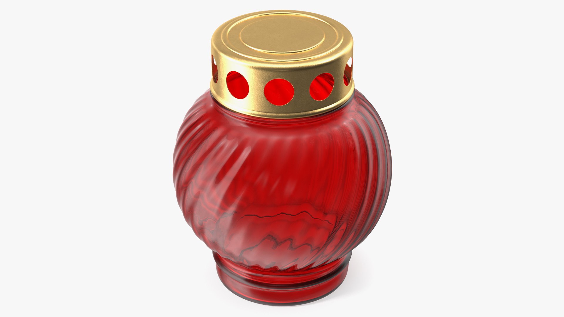 Memorial Grave Lamp No Candle Red 3D model preview