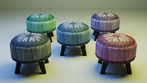 Mini Stool - MAYA and Blender model